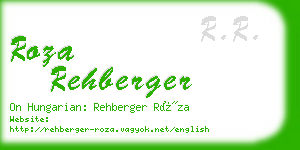 roza rehberger business card